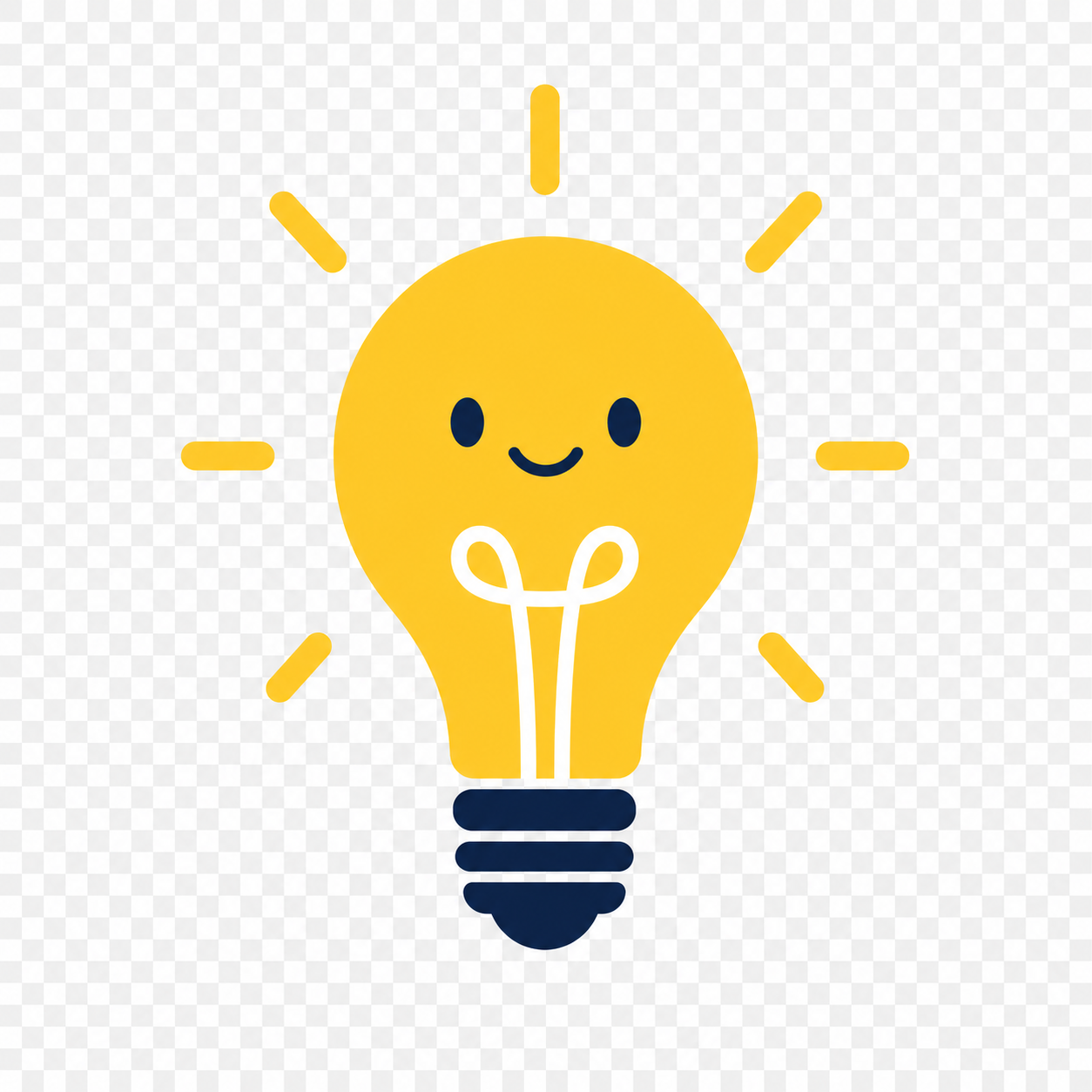 cartoon light bulb